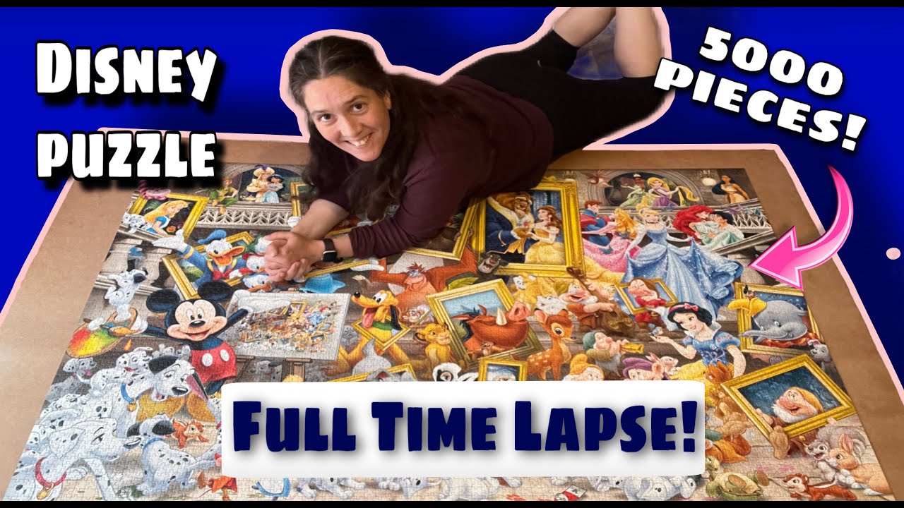 5000 piece Artistic Mickey puzzle - Full time lapse build with