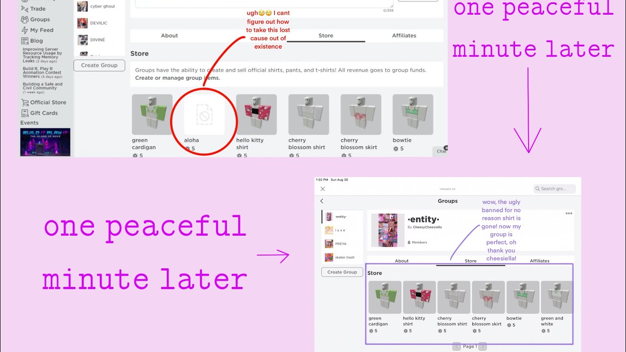 How To Delete Clothing From Your Group On Roblox 2020 My First Video D Youtube - how to delete a shirt from the catalog on roblox