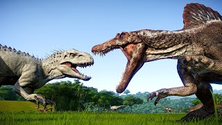 CARNIVORE AND HERBIVORE BATTLE ROYALE ISLA NUBLAR 1993   Jurassic World Evolution