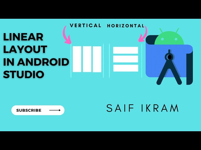 How to use Linear layout (horizontal & vertical) in android studio - YouTube