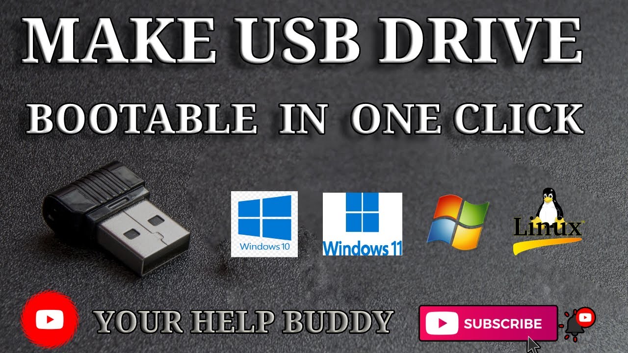 How To Make a USB Pendrive Bootable In One Click || Boot OS from USB ...
