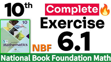 Ex 6.1 Class 10 🔥 Full Concepts + All Questions ✅ | Shawaiz Explains | NBF New Book 2025 📚