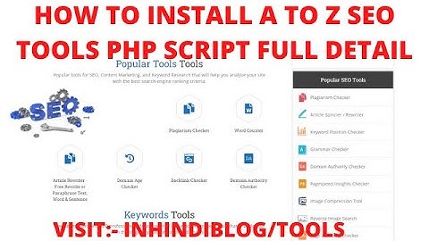 How to install a to z seo tools php script on website and earn money in hindi