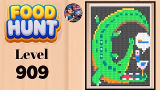 Food hunt pixel puzzle level 909 solution and walkthrough for gameplay 