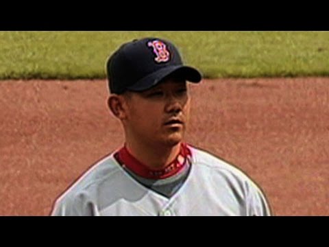 Dice-K fans 10, winning his MLB debut - YouTube