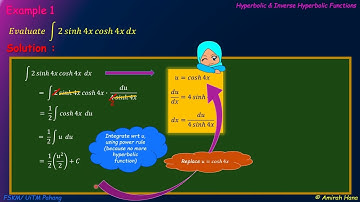 2.4.1 integration of hyperbolic functions (example 1& 2)
