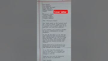 Cover letter for job in company #jobapplication #coverletter #jobs