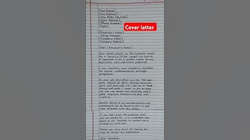 Cover letter for job in company #jobapplication #coverletter #jobs