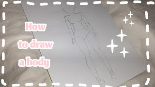 طريقة رسم جسم بنت 💗Draw a body