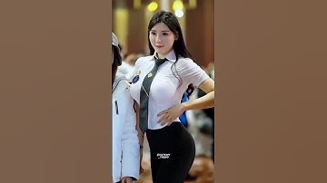beautiful girls chinese fitness model outfit #shorts