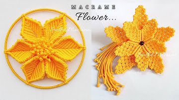 DIY como hacer una FLOR en MACRAME (paso a paso) | DIY Macrame Flower Tutorial (step by step)