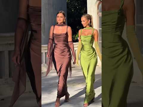 The Perfect🥀Our CALANTHE Maxi Dress In Brown🤎 & Green💚#fashion #model #beauty #style #outfit #shorts