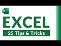 Top 25 Microsoft Excel Tips and Tricks for 2021 // NEW features, hidden gems and time-saving tips