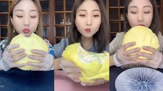 [CREPE ASMR] durian crepe cake | eating show