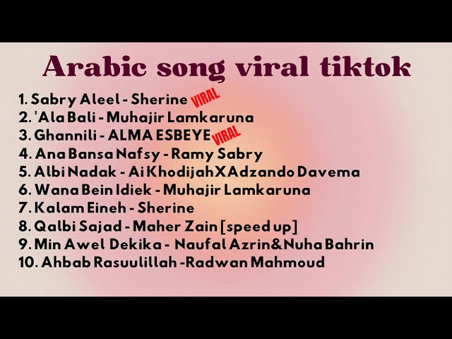 ARABIC SONG VIRAL TIKTOK pt.2 // KUMPULAN LAGU ARAB VIRAL TIKTOK class=