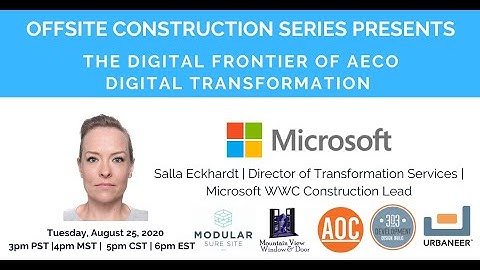 Salla Palos Eckhardt, The Digital Frontier of AECO Digital Transformation of Microsoft