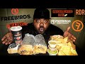 FREEBIRDS WORLD BURRITOS MUKBANG|"National Burrito Day"!!!