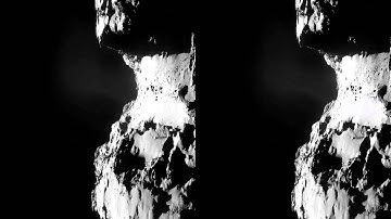 Synthetic 3DTV view of 67P / Churyumov-Gerasimenko October 2: The Rift