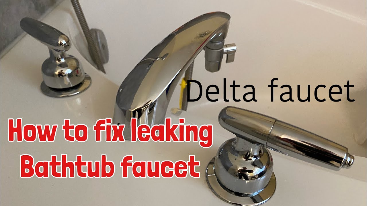 How to fix leaking faucet on a bathtub handle Delta Roman faucet