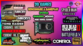 NVIDIA Quadro M2000 | 20 LATEST GAMES TEST | 1080P | Benchmarking & Gameplay | 2023 | ABDULLAH HACK.