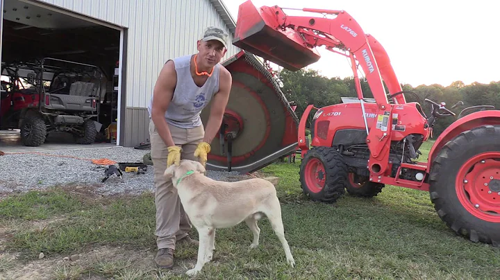 Sharpening Bush Hog Blades. Non OSHA Approved but effective.