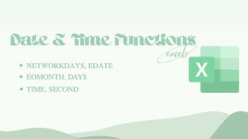 Date & Time Functions in Excel 