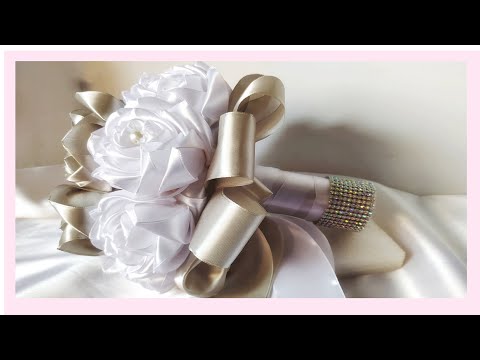 أسهل طريقة لعمل مسكة عروس من شرائط الساتان ولا أروع