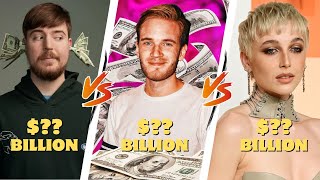 Battle: MrBeast vs PewDiePie vs Emma Chamberlain — Who’s REALLY the Richest