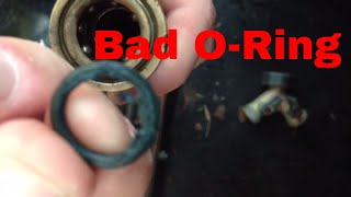 Replacing oring in quick disconnect fitting for pressure wash hose