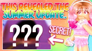 THIS ROYALE HIGH SECRET REVEALED THE SUMMER UPDATE 2021! ROBLOX Royale High Summer Tea Spill