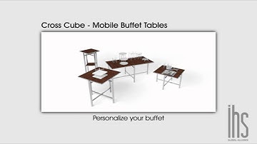 Lightweight Cross Cube- Mobile Buffet Tables by IHS