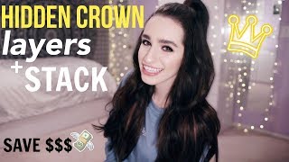 All About HIDDEN CROWN HAIR EXTENSIONS Part 2 | Layers, Stack, + half-up Ariana Grande tutorial