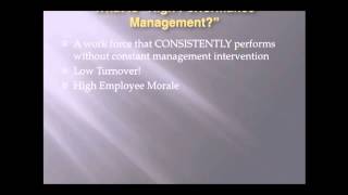 The Three Characteristics of High Performance Management