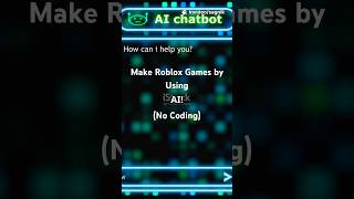 Make ANY Roblox Game Using AI (No Coding!) 🔥 #shorts #RobloxTips  #robloxsecrets