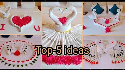 5 ideas of towel folding origami| top5 towel art ||