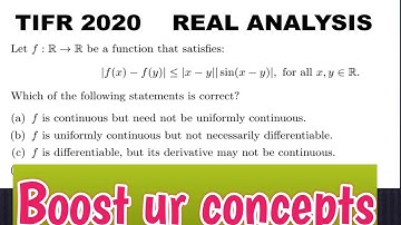 TIFR 2020 || REAL ANALYSIS || DIFFERENTIABLE FUNCTION