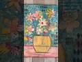 Collage Background Becomes Floral Focal Point