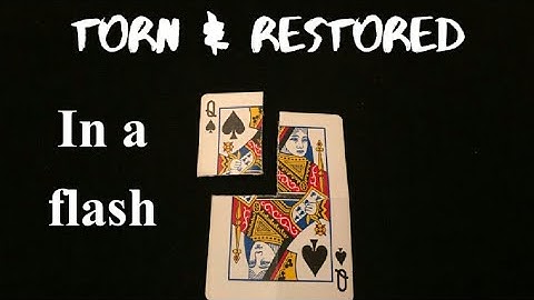 VISUAL Torn and Restored card trick revealed. gimmick build TUTORIAL  Sunday 20/09/2020