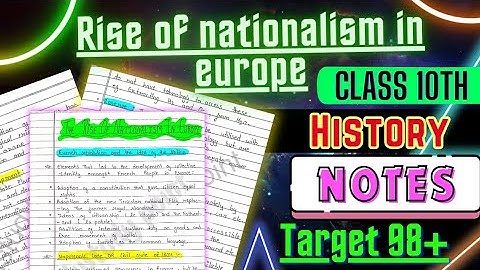 Rise of nationalism in europe | Class 10 | Toppers Notes with PDF | History Ch-1| ‎@Edustudy_point