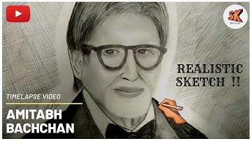 Amitabh Bachchan Realistic Drawing || Timelapse Sketch Video 2020