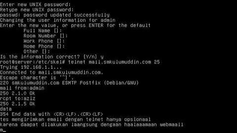 Configurasi Telnet Mail in Debian 7