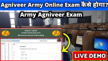 Agniveer Army Online Exam Kaise Hoga?🔥 | Army Online Exam 2023 - 24 Live Demo