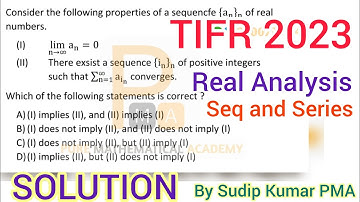 TIFR 2023 Mathematics | Solution Real Analysis | TIFR 2023 Maths Exam | By Sudip Kumar PMA