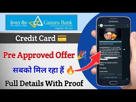 Canara Bank Credit Card Pre Approved Offer मिल रहा हैं ?? | Canara Bank Credit Card Apply