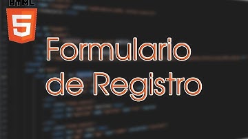 Creando un formulario de registro com HTML