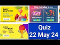 Daily amazon quiz timeamazon fz runs  guess and win quiz 22 may 24