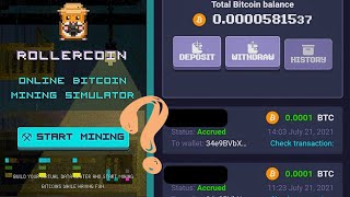 Rollercoin Bitcoin mining website 🔥 | Earn Crypto by playing games 🕹️| Site review 👁️‍🗨️ screenshot 1