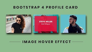Bootstrap 4 Profile Card Hover Effect | CSS Image Hover Effects