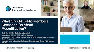 Public Member Network Call  What Should Public Members know about Recertification?