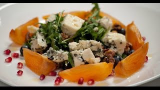 Салат из хурмы и рокфора | 7 нот вегетарианской кухни Салат из хурмы и рокфора | 7 нот вегетарианской кухни